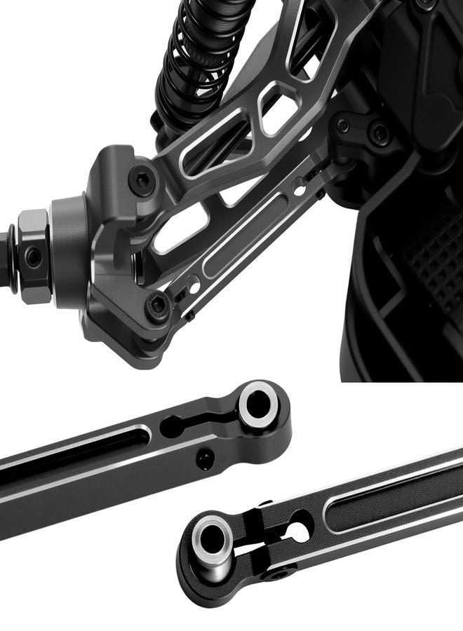 POLANTA Aluminum Alloy Steering Links Upgrade Parts for Arrma 1/14 Typhon Grom 1/18 Granite Grom,Replace#ARA340208 (Black) - Image 3